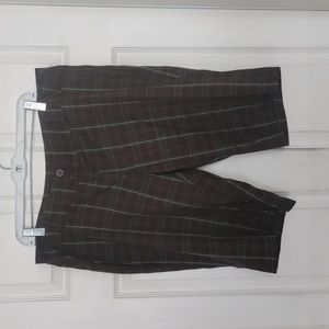 Celine by Champion 2X Women's Brown Plaided Shorts
